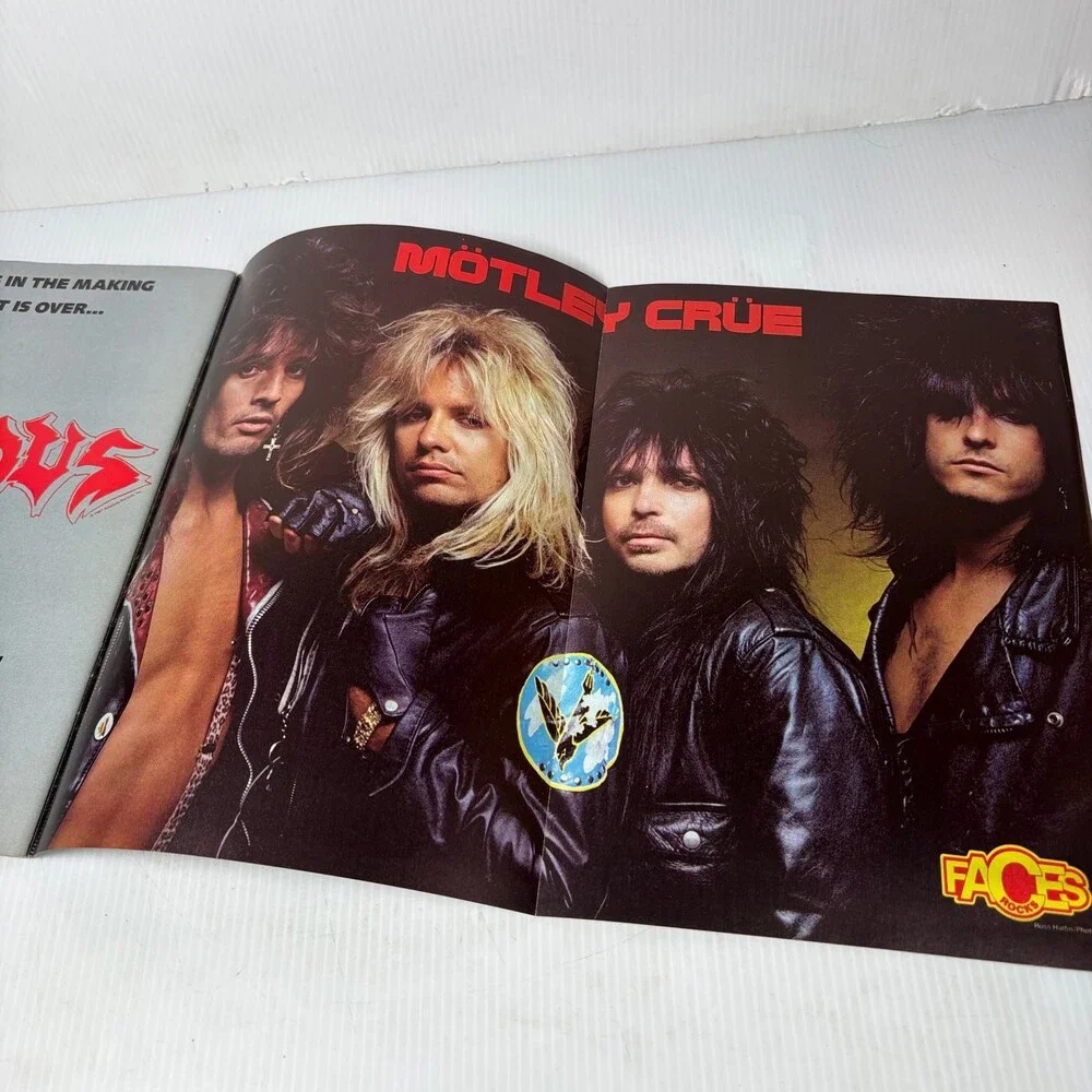 FACES Rocks October 1987 KISS Paul Stanley Magazine Def Leppard Motley Crue